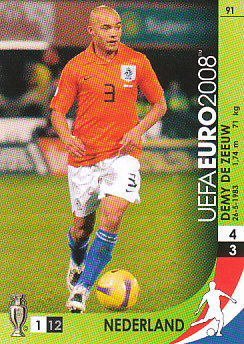 Demy De Zeeuw Netherlands Panini Euro 2008 Card Game #91